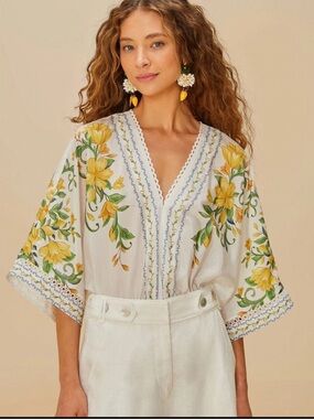NEW FARM RIO sicily bodysuit in white multi